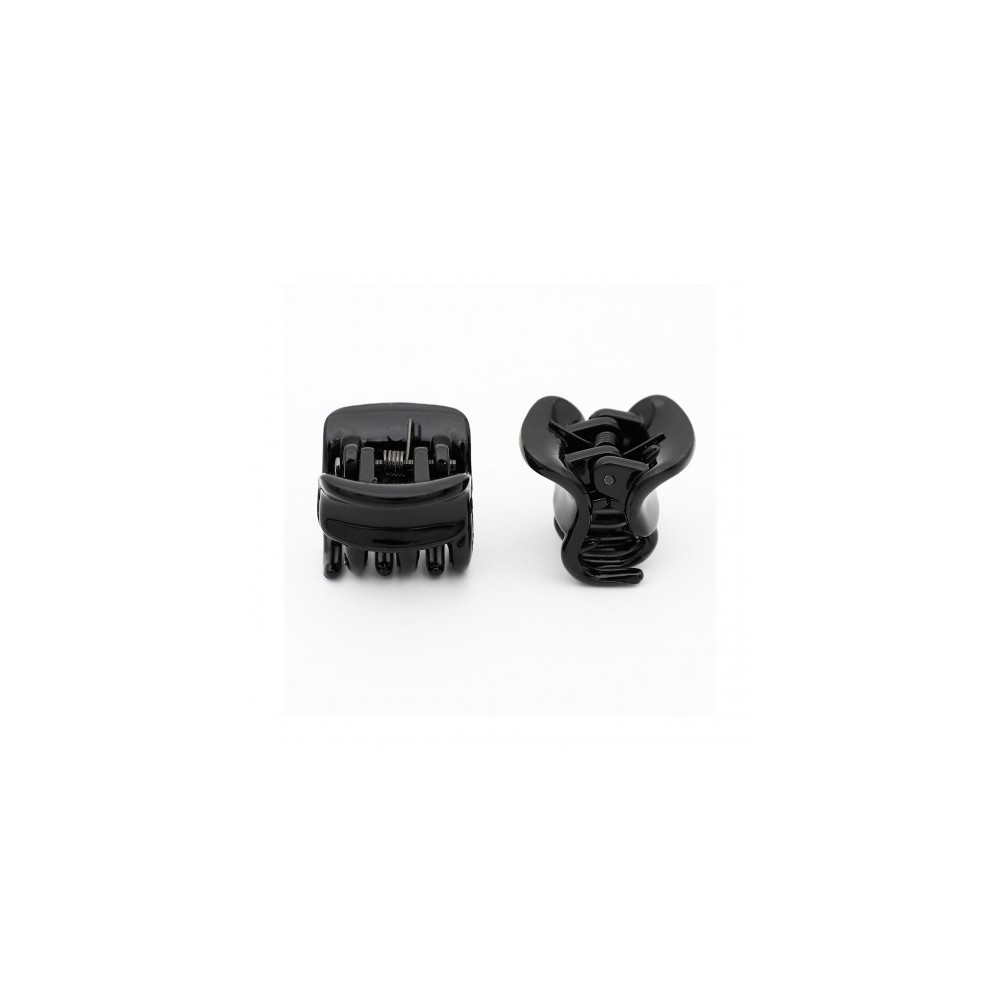 Ib Fashion Hair 055N - 2 micro pinze nere per capelli 