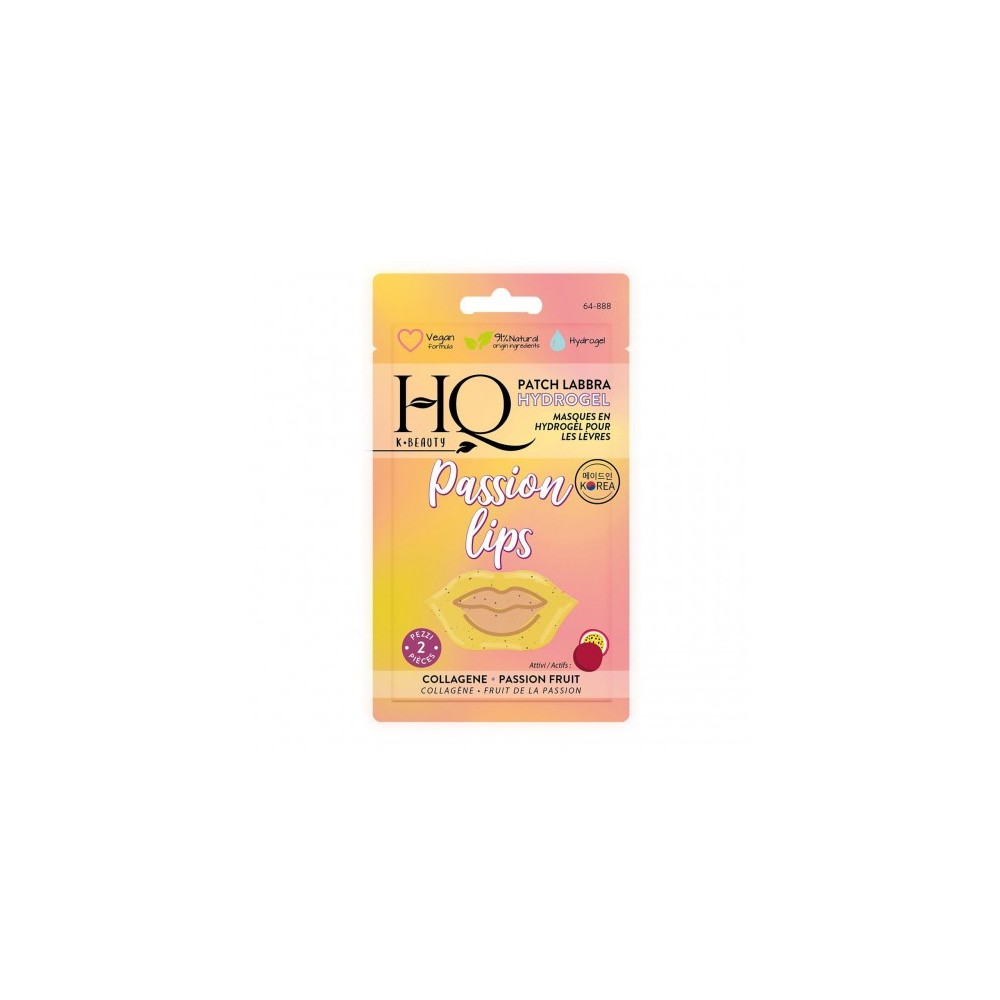 Hq Passion Lips - 2 Patch Labbra Hydrogel Con Collagene E Passion Fruit 