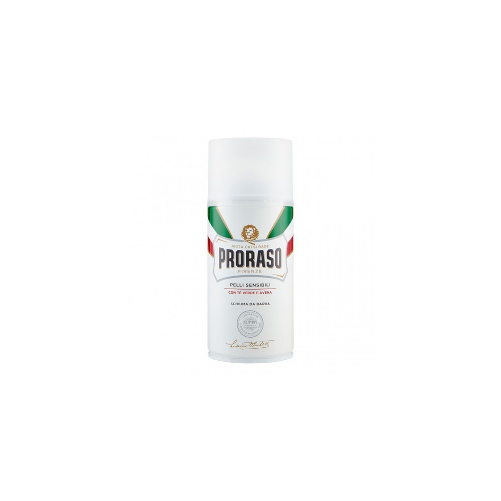 Proraso Schiuma Da Barba Per Pelli Sensibili Con Te Verde E Avena 300 Ml 