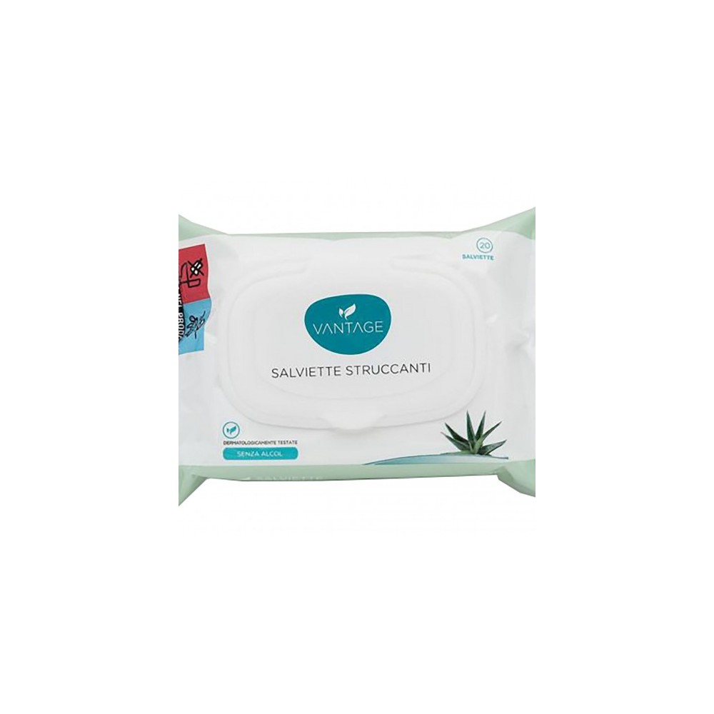 Vantage 20 Salviette Struccanti Con Aloe Vera 