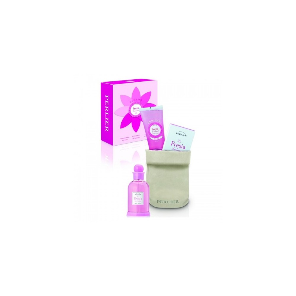 Perlier Fresia Di Lanzarote - Doccia Schiuma 200 Ml + Sapone Liquido 300 Ml + Eau De Toilette 100 Ml 