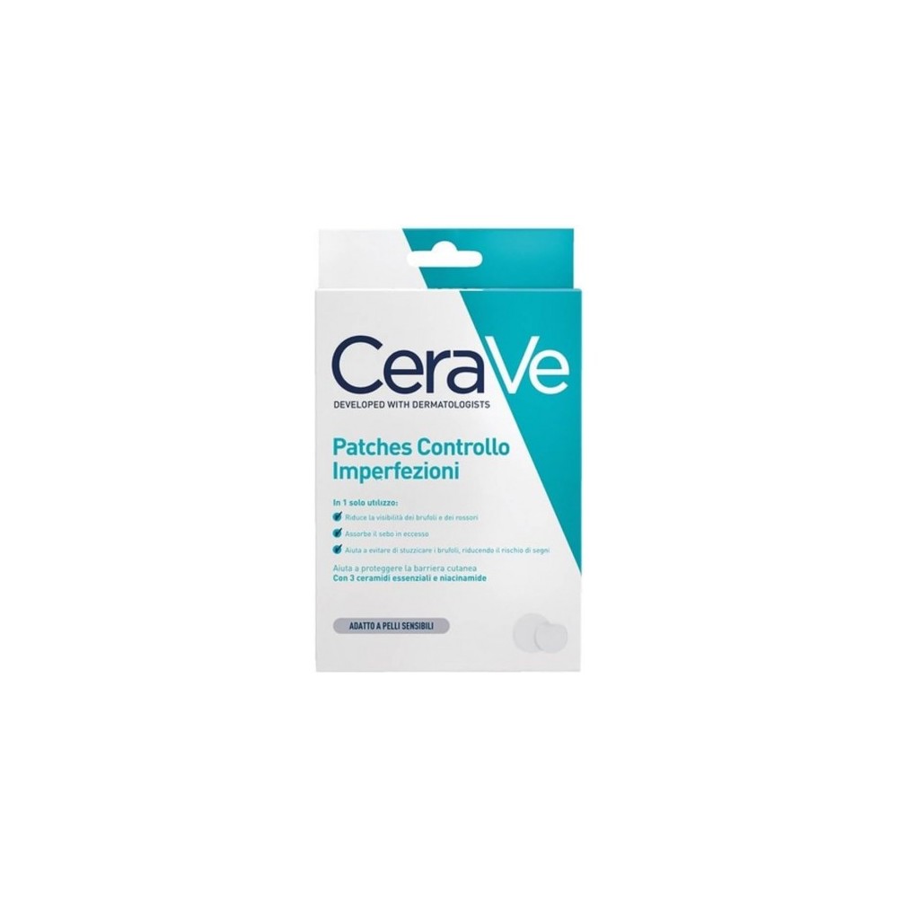 Cerave Patches Controllo Imperfezioni - 22 Cerotti Idrocolloidali Per Brufoli E Imperfezioni Con Ceramidi E Niacinamide 