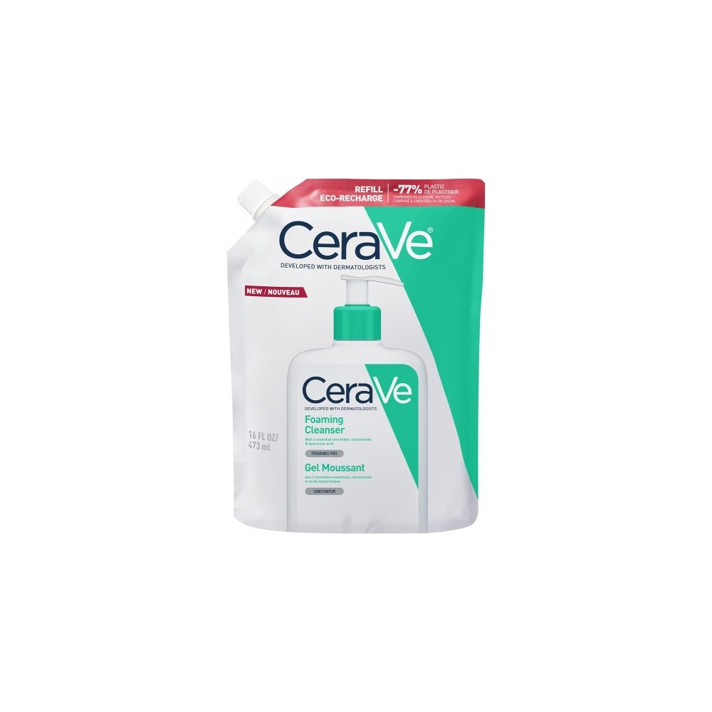Cerave Foaming Cleanser - Gel Schiuma Detergente 473 Ml Ricarica 