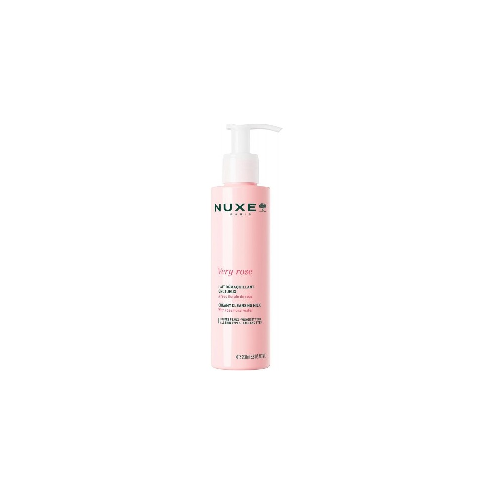 Nuxe Very Rose Creamy Cleansing Milk - Latte Struccante Vellutato Idratante E Lenitivo 200 Ml 