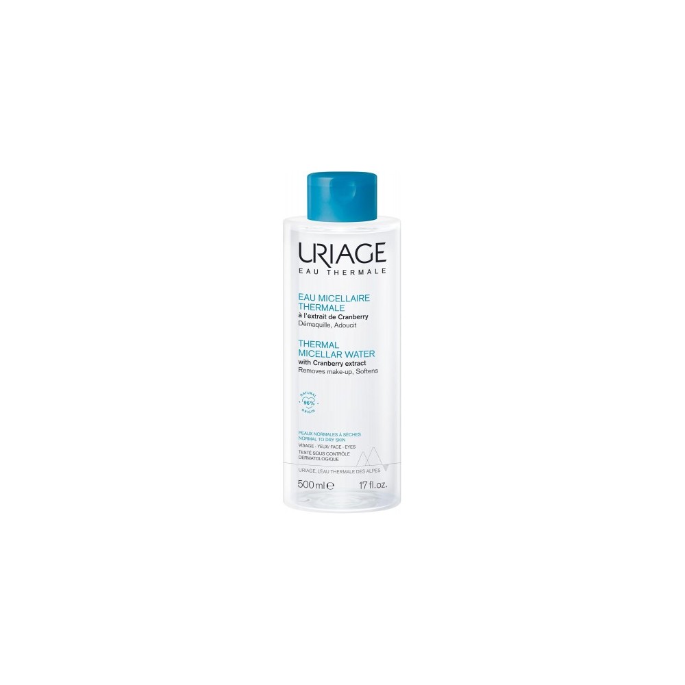 Uriage Eau Micellaire Thermale - Struccante Idratante Per Pelle Normale e Secca 500 Ml 
